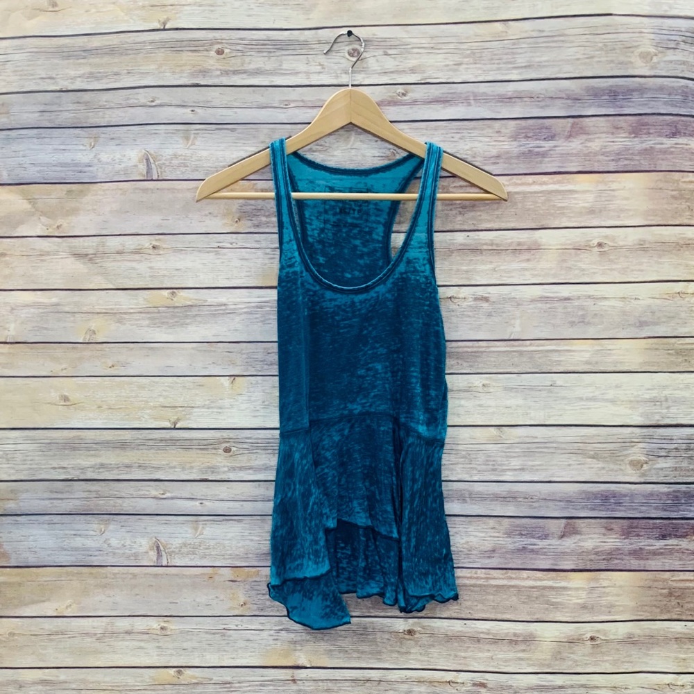 We The Free Teal Burn‎ Out Teal Tank